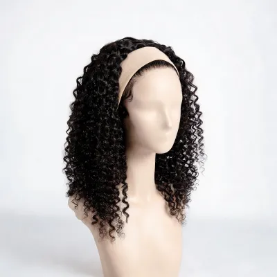 kinky curly headband wig